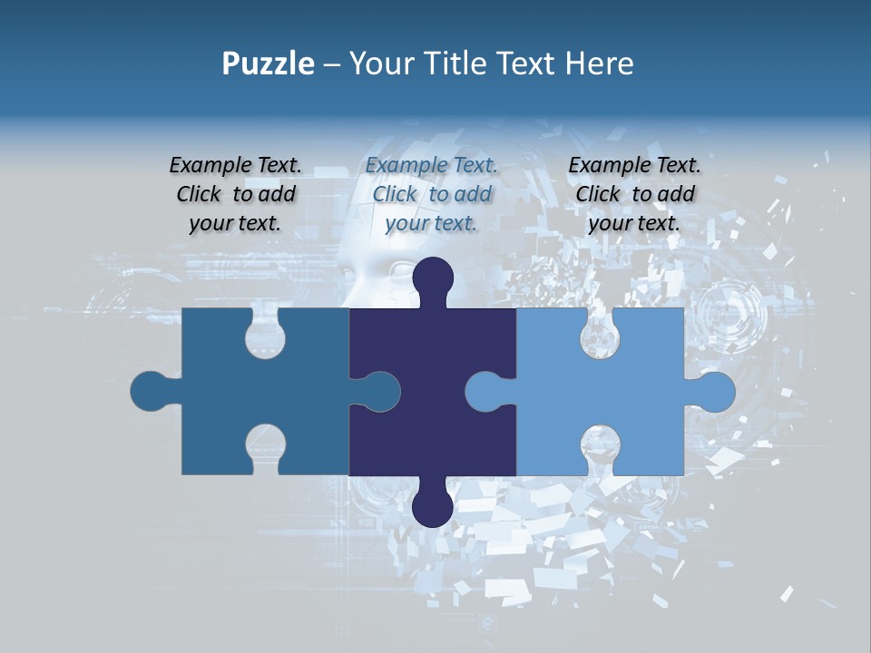 A Woman's Head Is Shown With A Futuristic Background PowerPoint Template