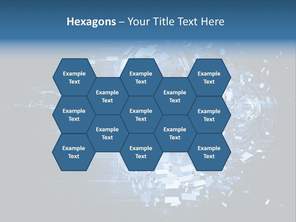 A Woman's Head Is Shown With A Futuristic Background PowerPoint Template