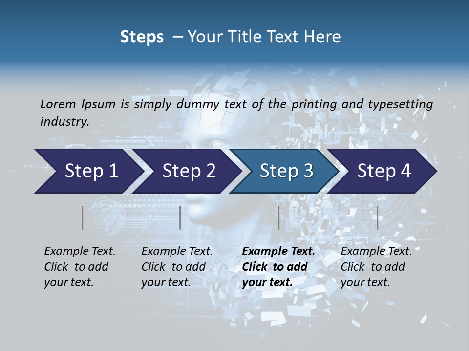 A Woman's Head Is Shown With A Futuristic Background PowerPoint Template