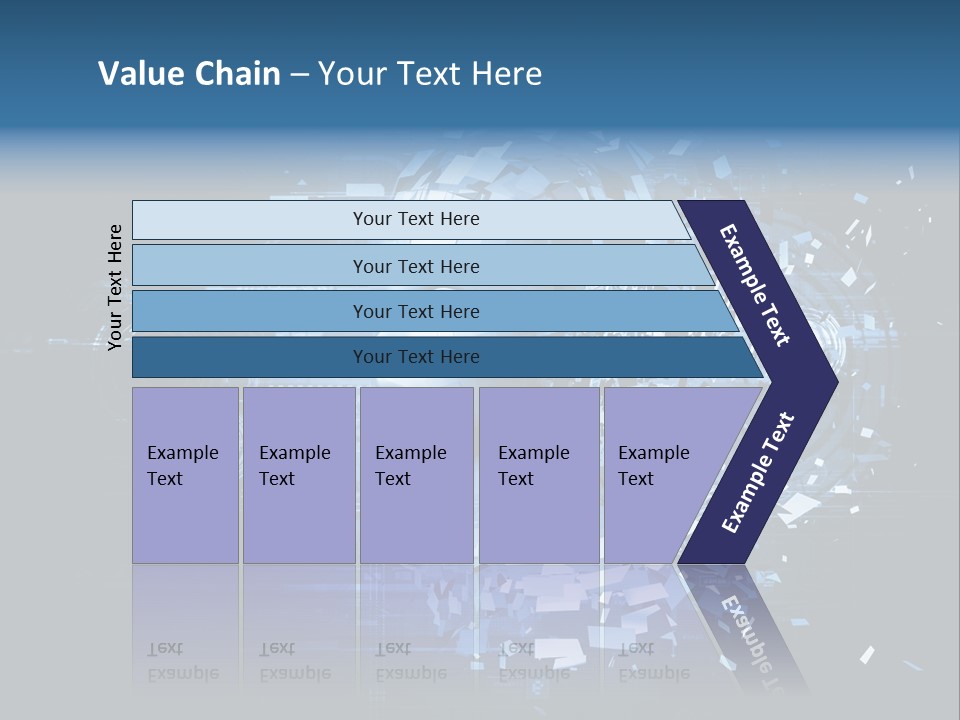 A Woman's Head Is Shown With A Futuristic Background PowerPoint Template