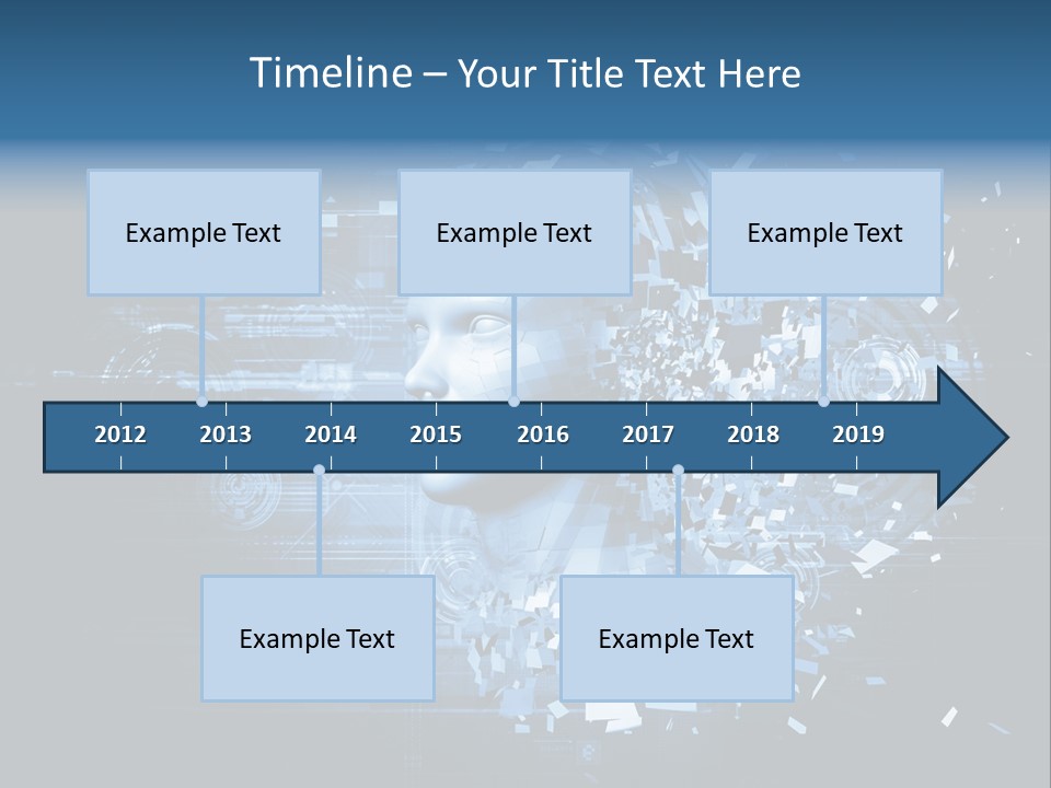 A Woman's Head Is Shown With A Futuristic Background PowerPoint Template