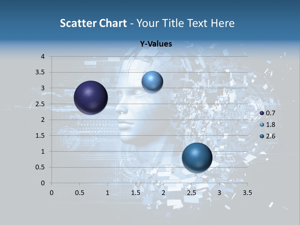 A Woman's Head Is Shown With A Futuristic Background PowerPoint Template