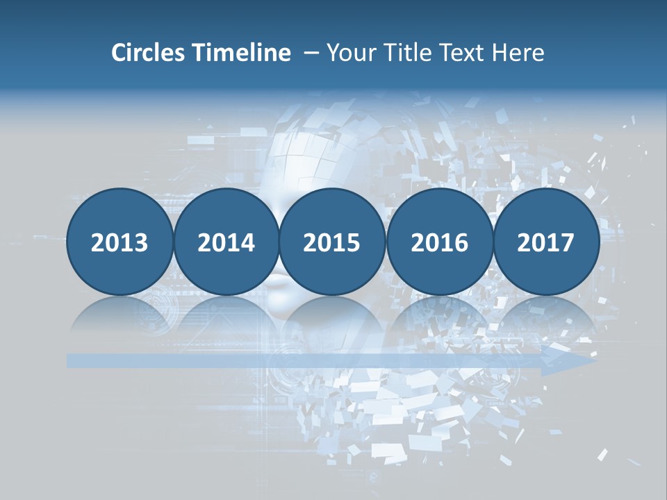 A Woman's Head Is Shown With A Futuristic Background PowerPoint Template