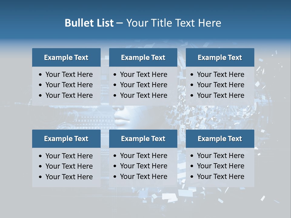 A Woman's Head Is Shown With A Futuristic Background PowerPoint Template