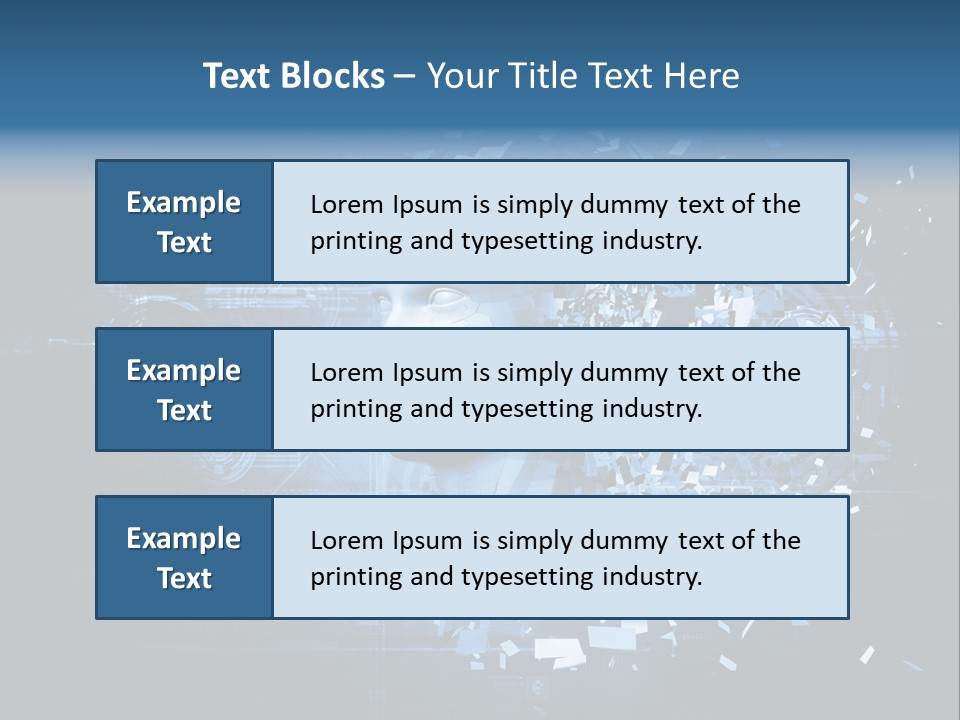 A Woman's Head Is Shown With A Futuristic Background PowerPoint Template
