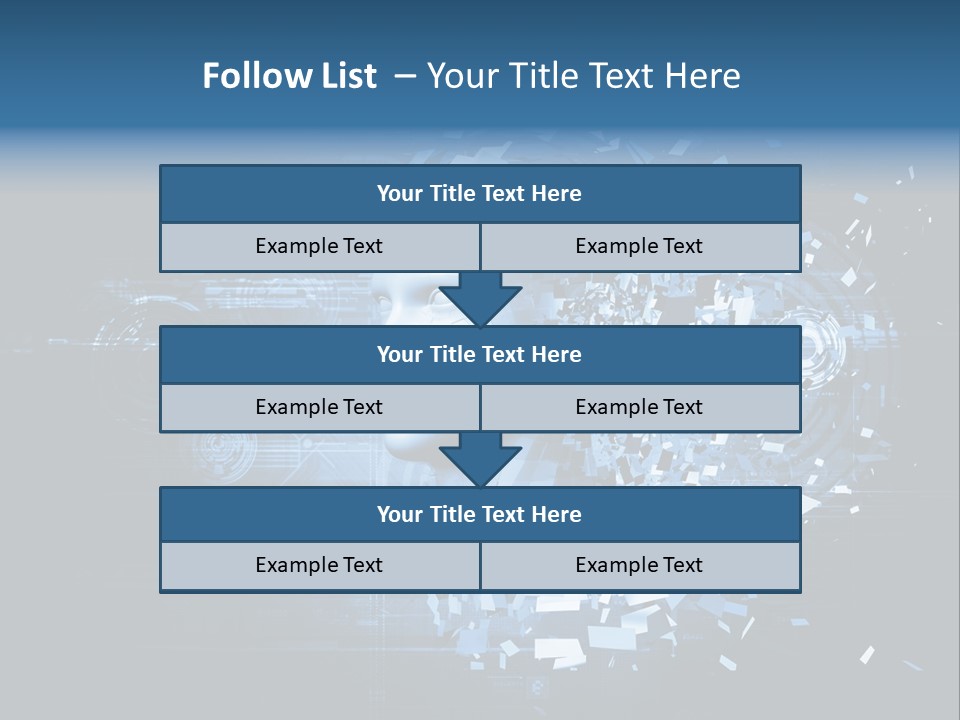 A Woman's Head Is Shown With A Futuristic Background PowerPoint Template