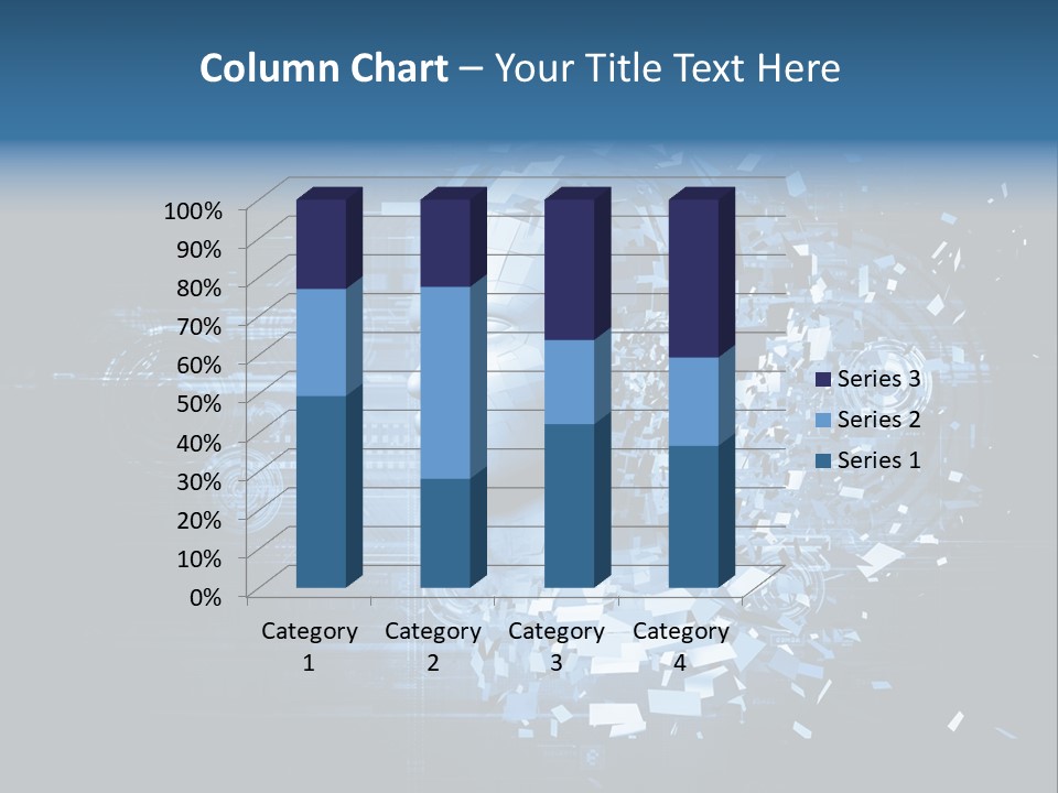 A Woman's Head Is Shown With A Futuristic Background PowerPoint Template