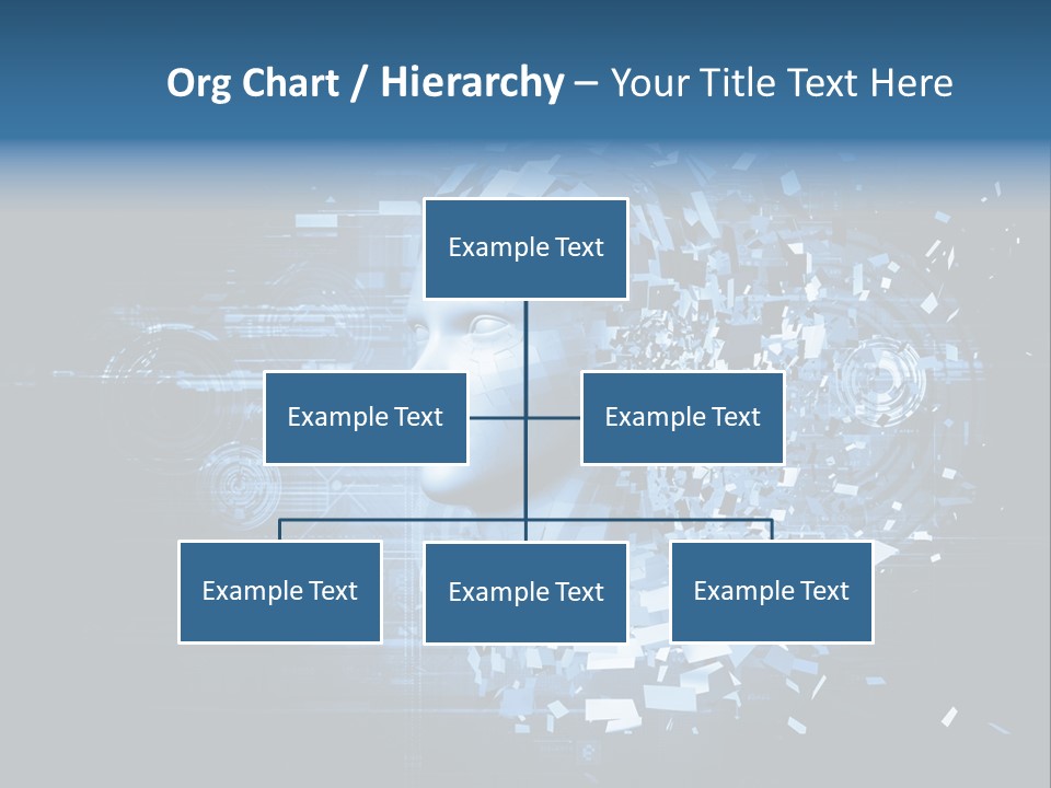 A Woman's Head Is Shown With A Futuristic Background PowerPoint Template
