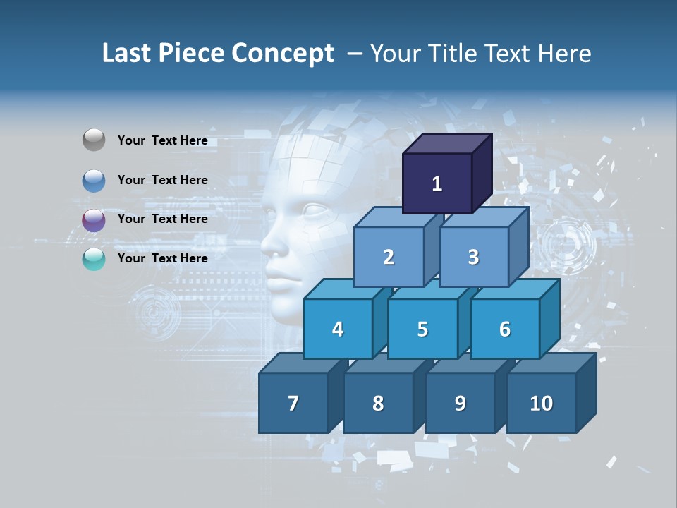 A Woman's Head Is Shown With A Futuristic Background PowerPoint Template