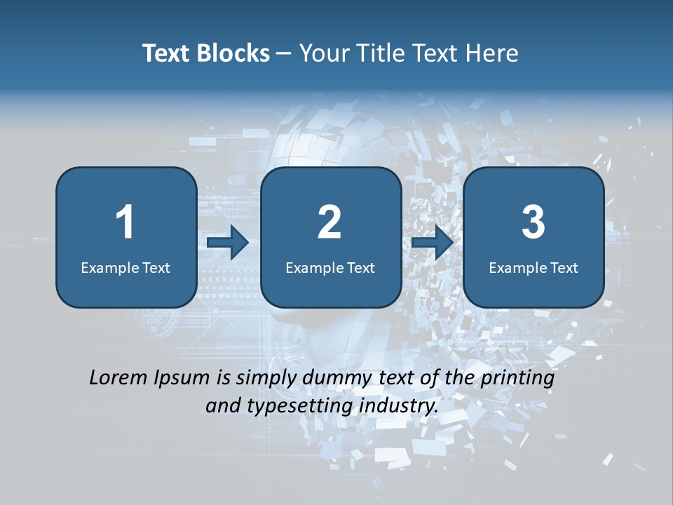 A Woman's Head Is Shown With A Futuristic Background PowerPoint Template