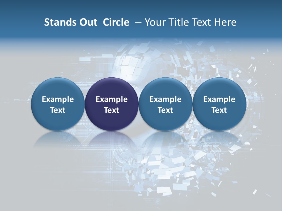 A Woman's Head Is Shown With A Futuristic Background PowerPoint Template