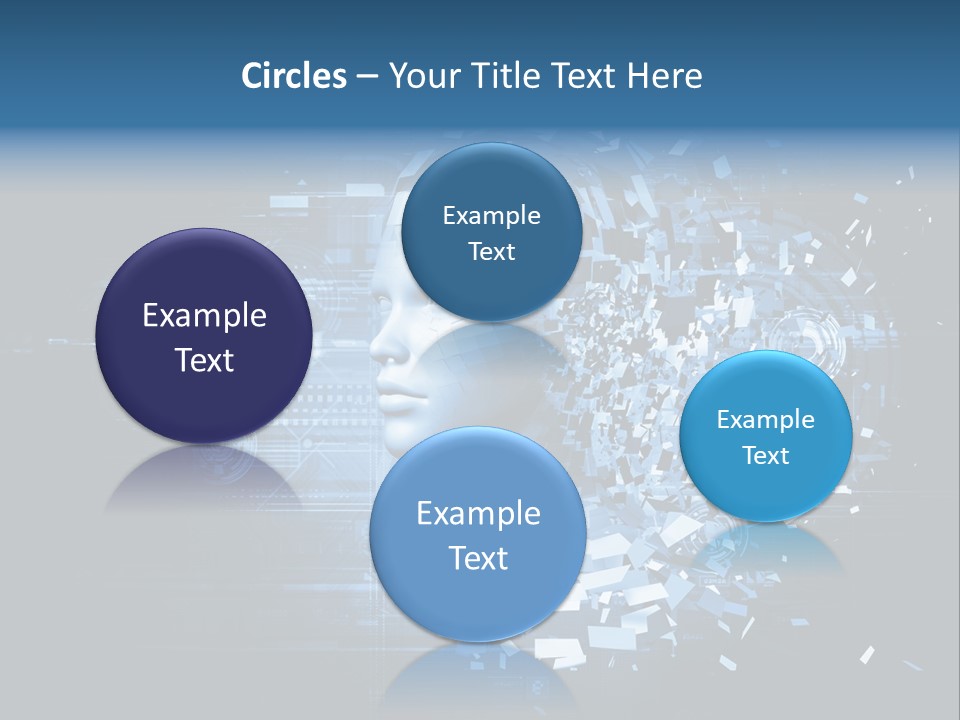 A Woman's Head Is Shown With A Futuristic Background PowerPoint Template