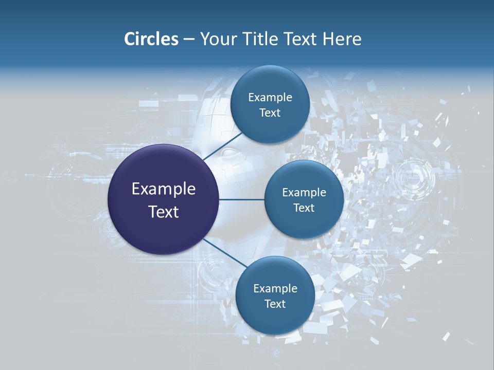 A Woman's Head Is Shown With A Futuristic Background PowerPoint Template