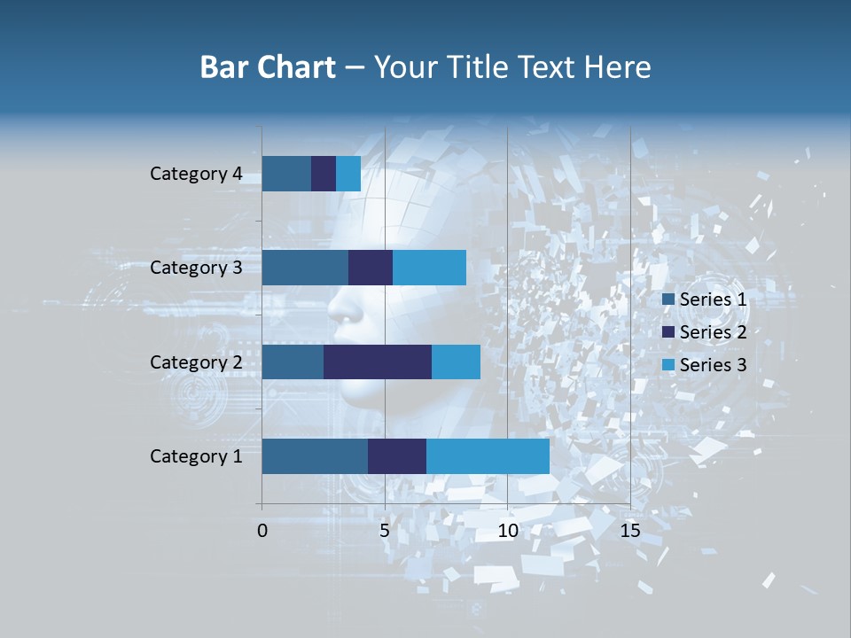 A Woman's Head Is Shown With A Futuristic Background PowerPoint Template