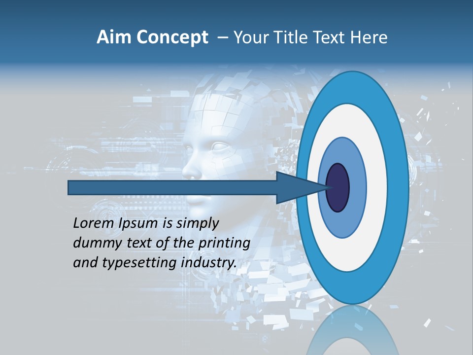 A Woman's Head Is Shown With A Futuristic Background PowerPoint Template