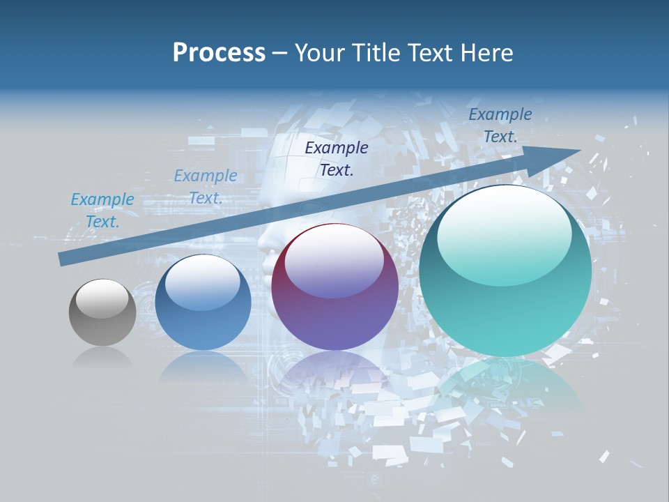 A Woman's Head Is Shown With A Futuristic Background PowerPoint Template