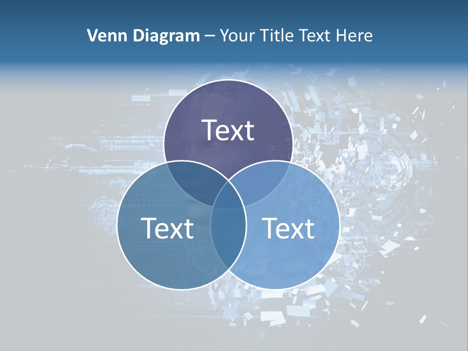 A Woman's Head Is Shown With A Futuristic Background PowerPoint Template