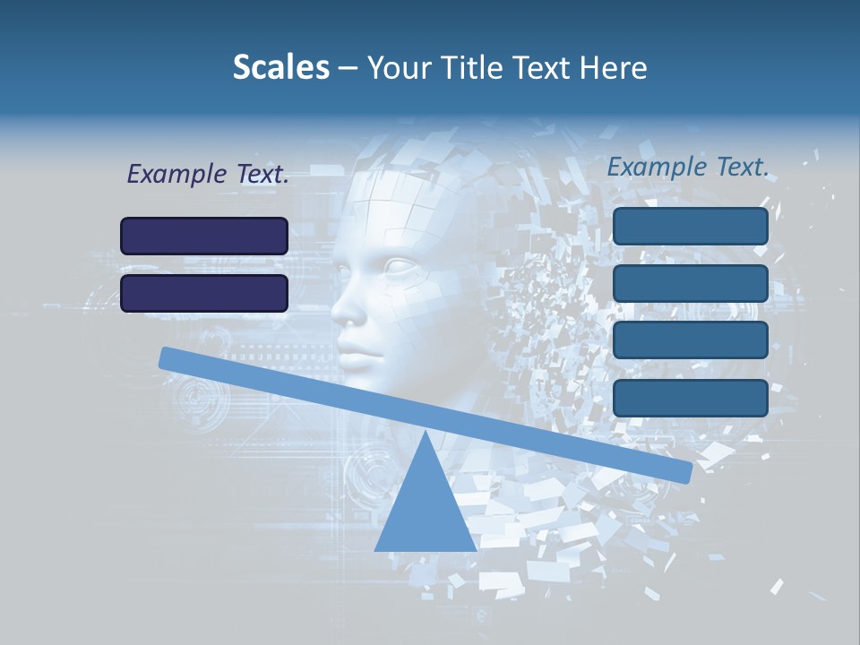 A Woman's Head Is Shown With A Futuristic Background PowerPoint Template