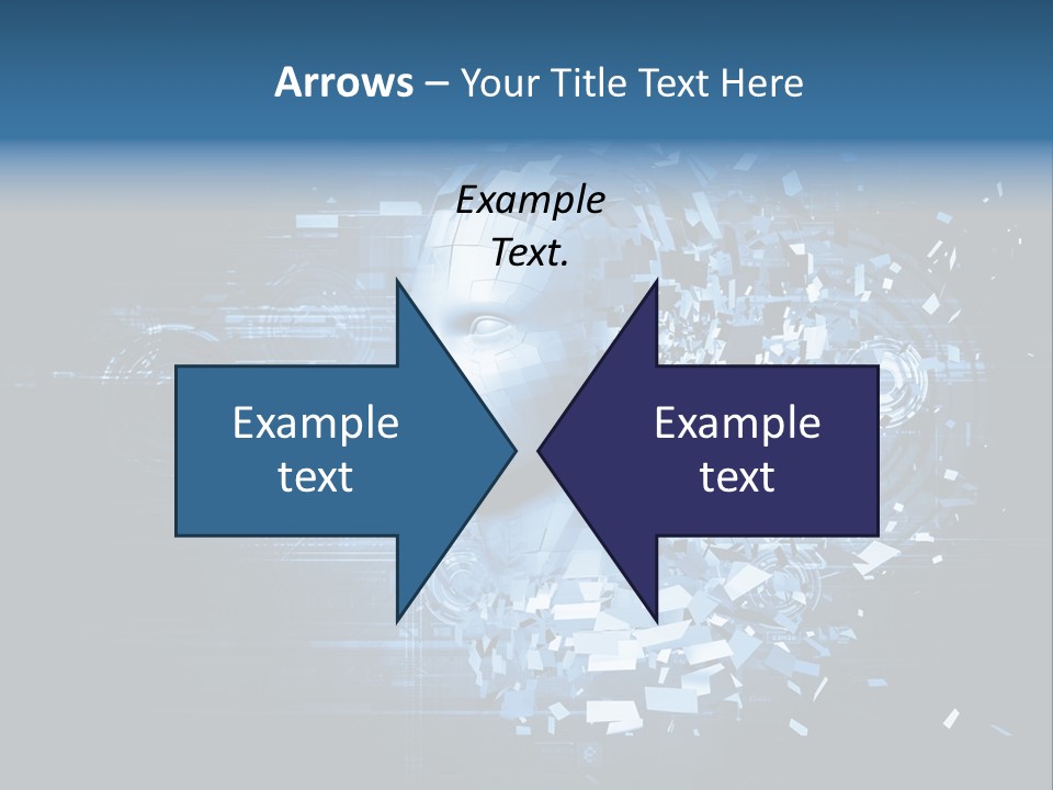 A Woman's Head Is Shown With A Futuristic Background PowerPoint Template