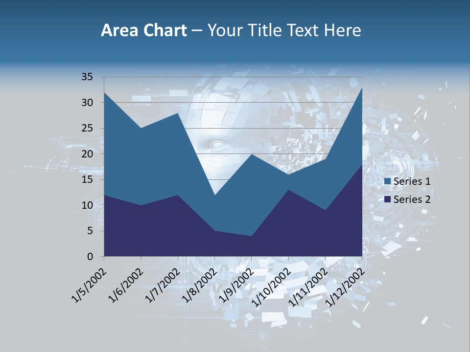 A Woman's Head Is Shown With A Futuristic Background PowerPoint Template