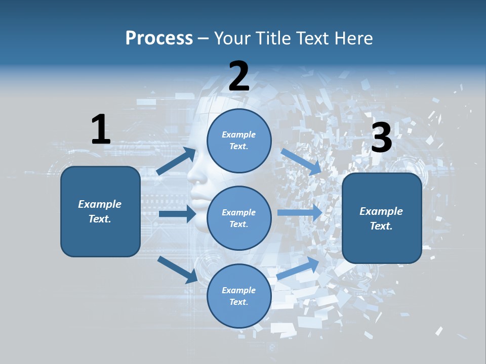 A Woman's Head Is Shown With A Futuristic Background PowerPoint Template