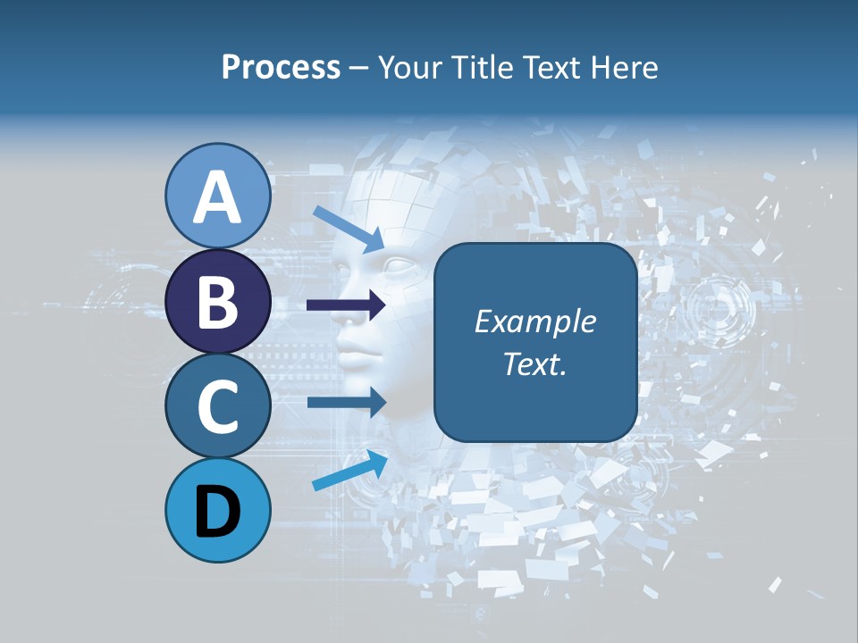 A Woman's Head Is Shown With A Futuristic Background PowerPoint Template