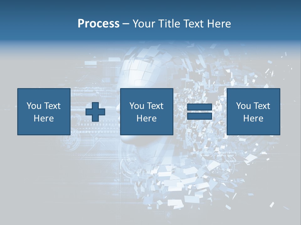 A Woman's Head Is Shown With A Futuristic Background PowerPoint Template