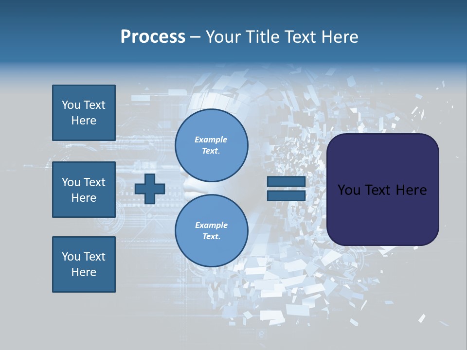 A Woman's Head Is Shown With A Futuristic Background PowerPoint Template