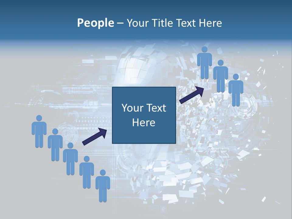 A Woman's Head Is Shown With A Futuristic Background PowerPoint Template