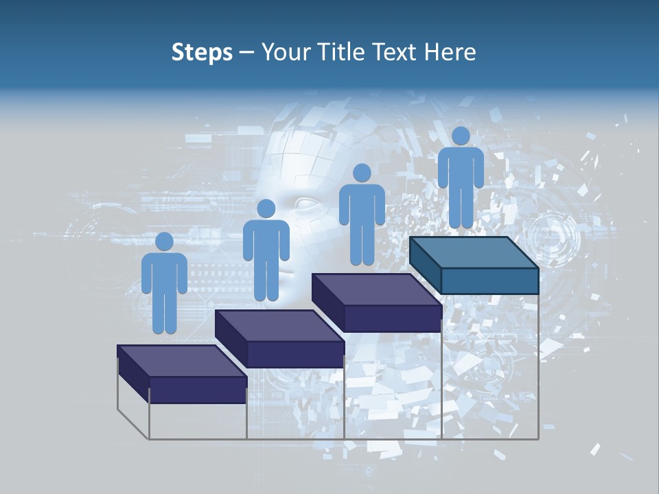 A Woman's Head Is Shown With A Futuristic Background PowerPoint Template