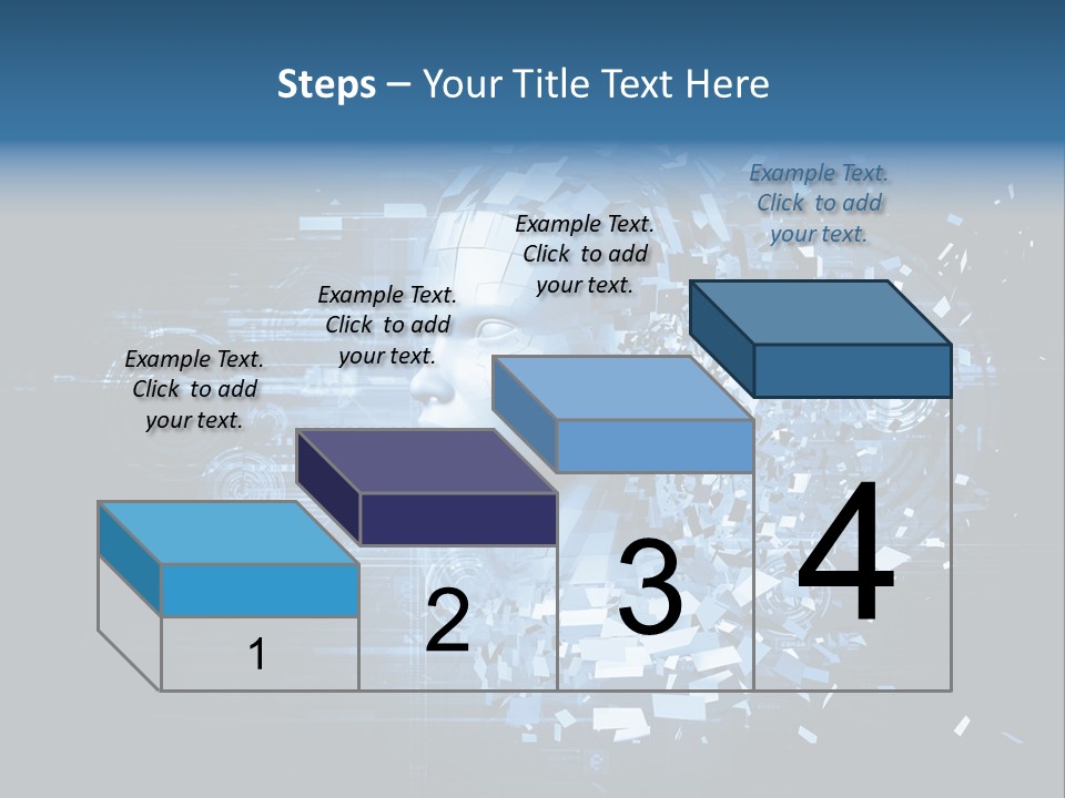 A Woman's Head Is Shown With A Futuristic Background PowerPoint Template