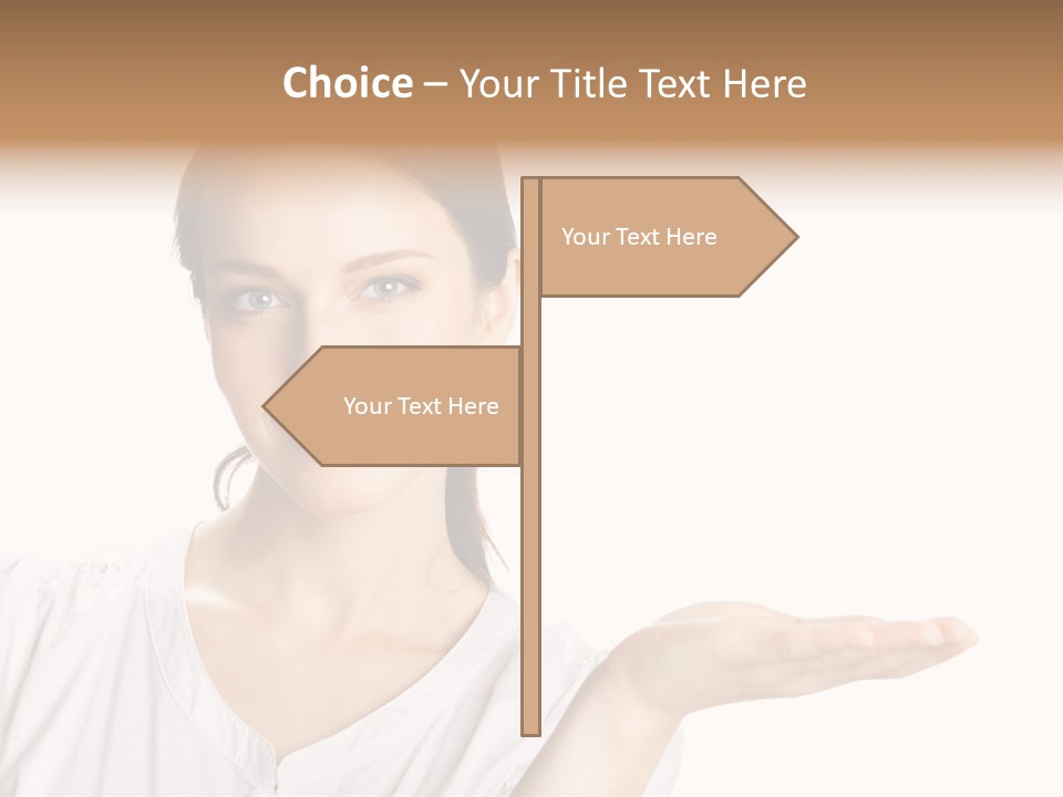 Present Sign Showing PowerPoint Template
