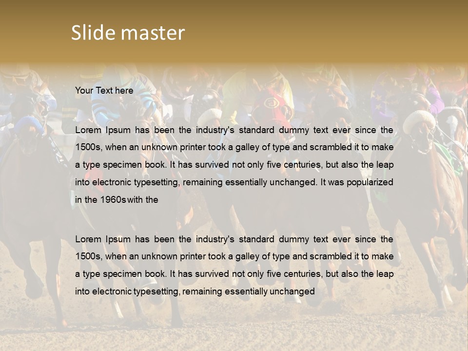 Compete Joel Racecourse PowerPoint Template