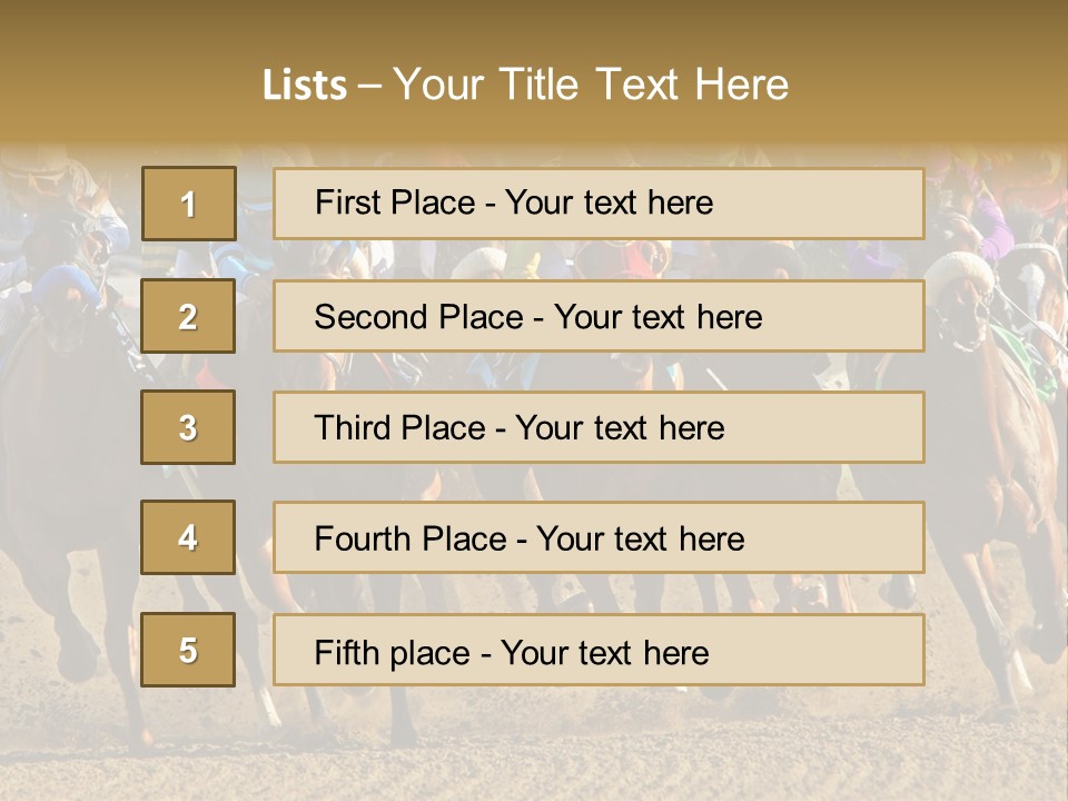 Compete Joel Racecourse PowerPoint Template