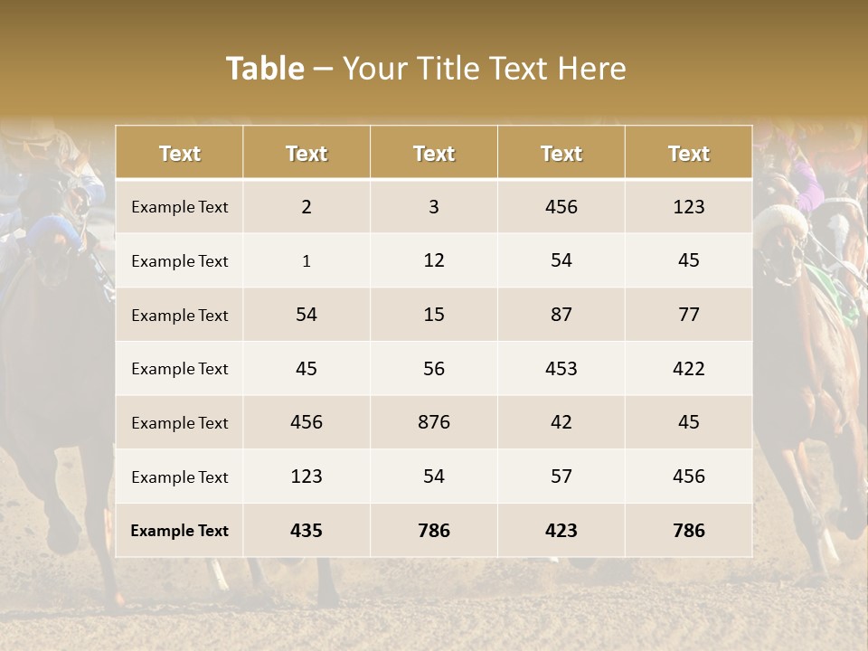 Compete Joel Racecourse PowerPoint Template