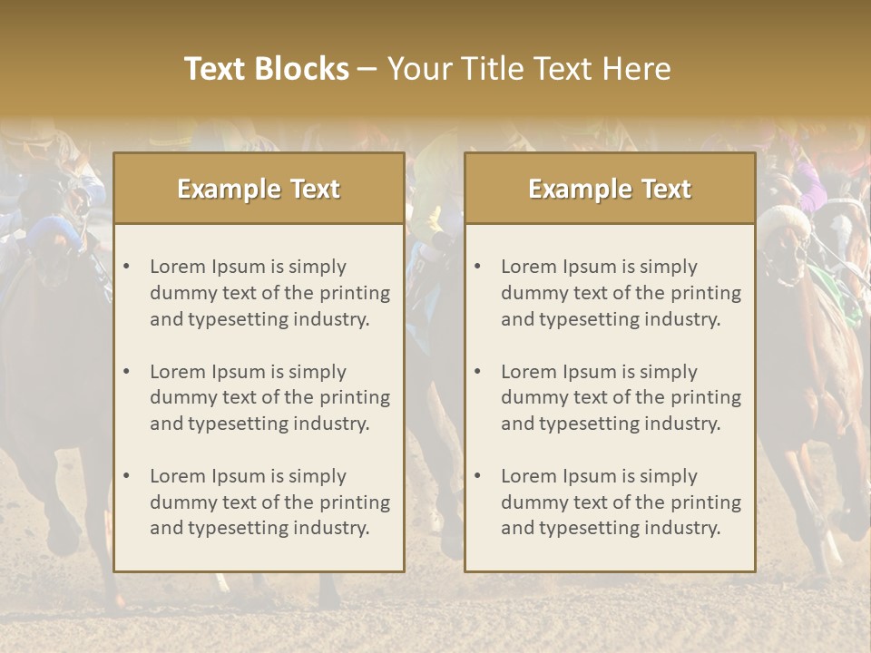 Compete Joel Racecourse PowerPoint Template