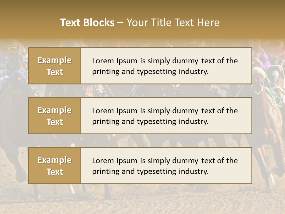 Compete Joel Racecourse PowerPoint Template