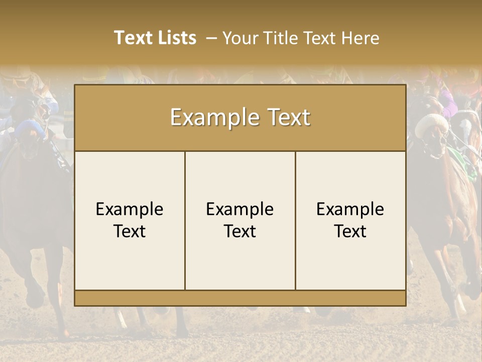 Compete Joel Racecourse PowerPoint Template