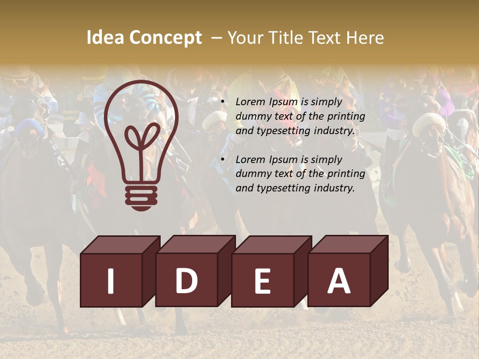 Compete Joel Racecourse PowerPoint Template