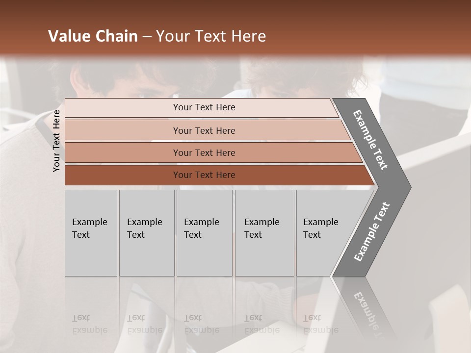 Two Men Working On A Computer In An Office PowerPoint Template