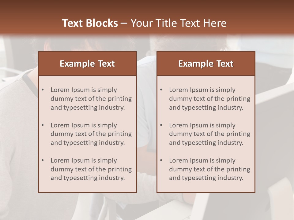 Two Men Working On A Computer In An Office PowerPoint Template