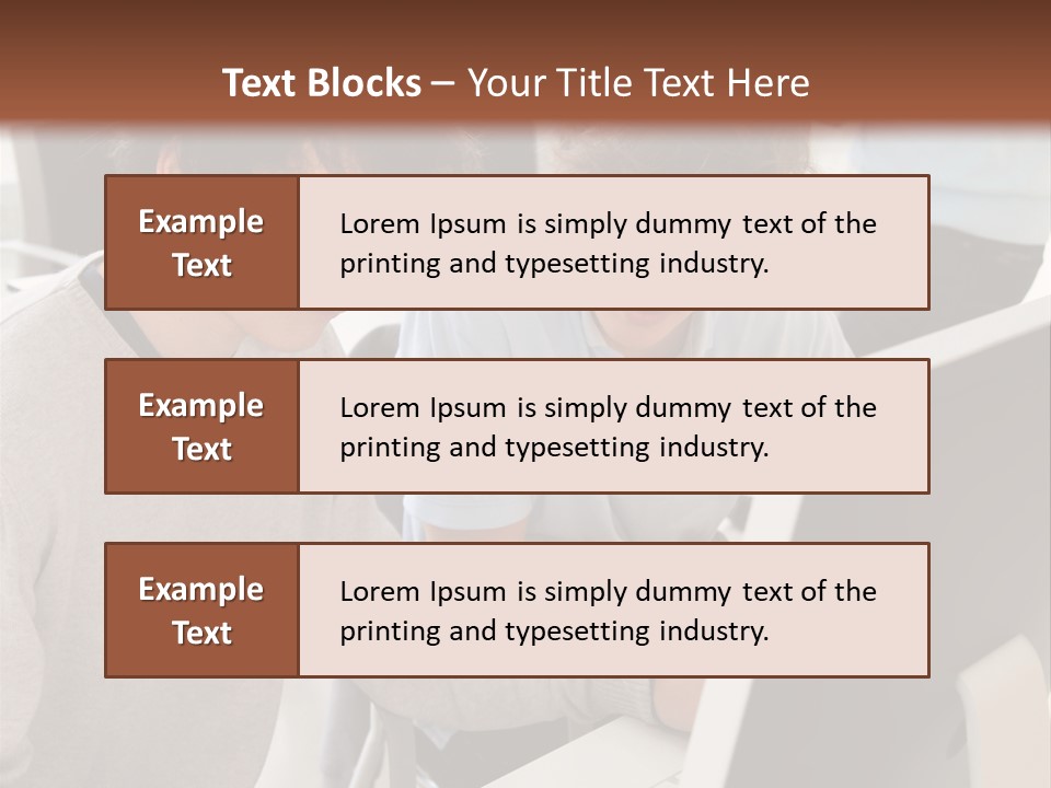 Two Men Working On A Computer In An Office PowerPoint Template