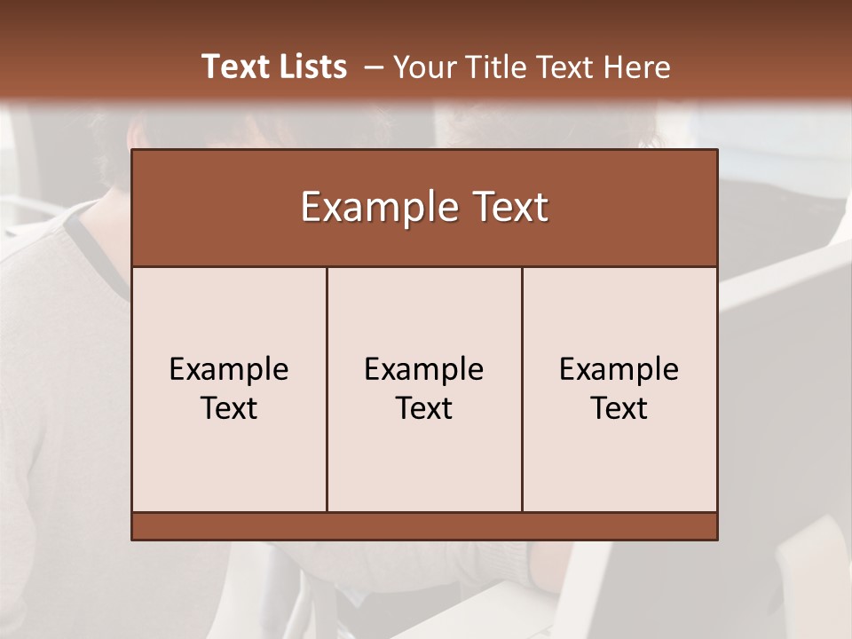 Two Men Working On A Computer In An Office PowerPoint Template