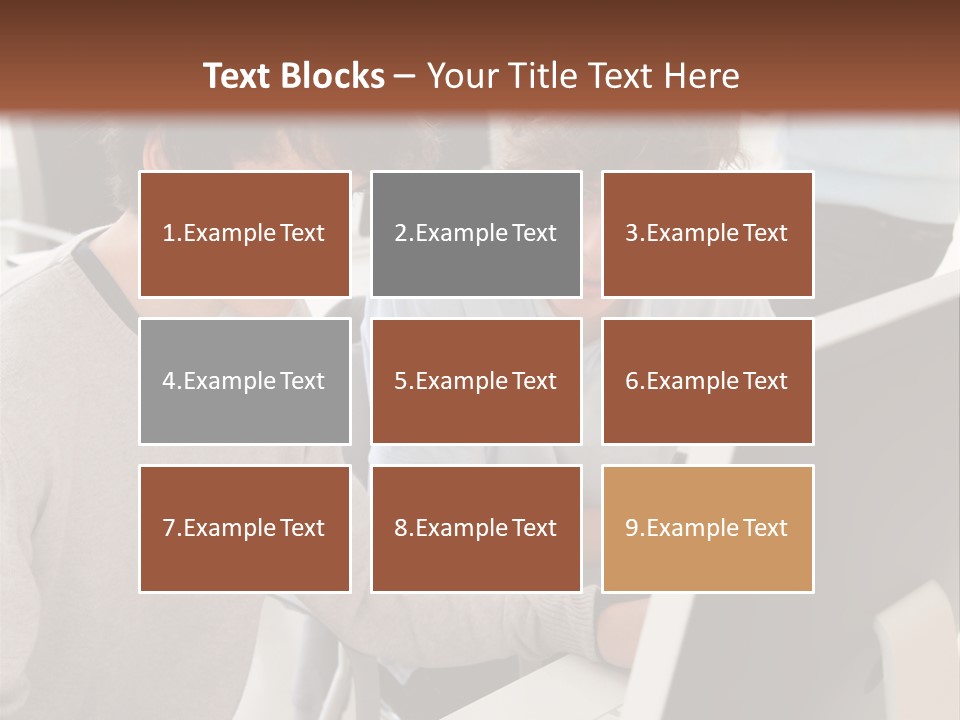 Two Men Working On A Computer In An Office PowerPoint Template