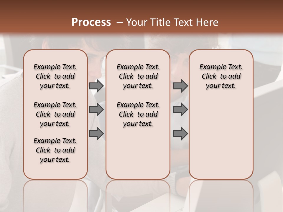 Two Men Working On A Computer In An Office PowerPoint Template