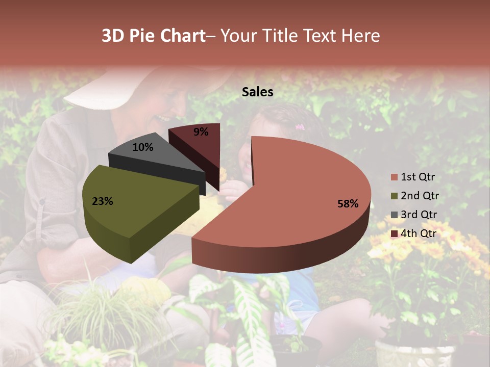 Beautiful Cute Sit PowerPoint Template