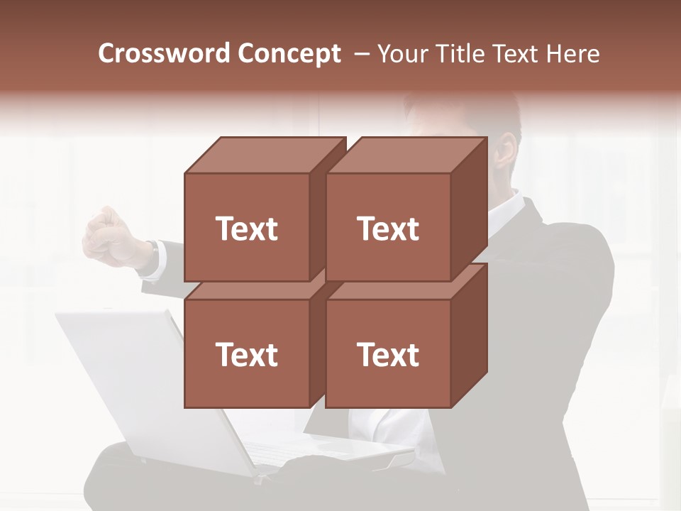 A Man In A Suit Pointing At Something PowerPoint Template