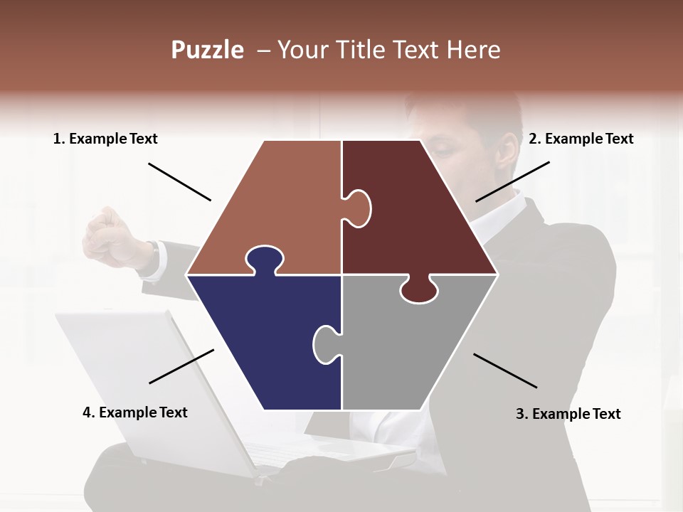 A Man In A Suit Pointing At Something PowerPoint Template