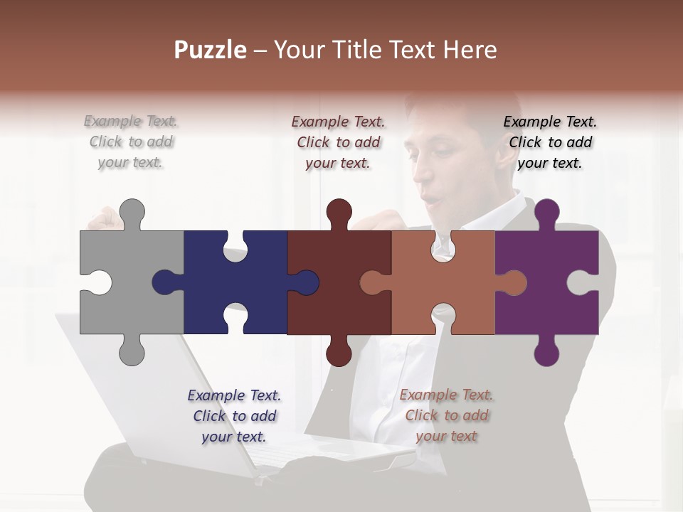 A Man In A Suit Pointing At Something PowerPoint Template