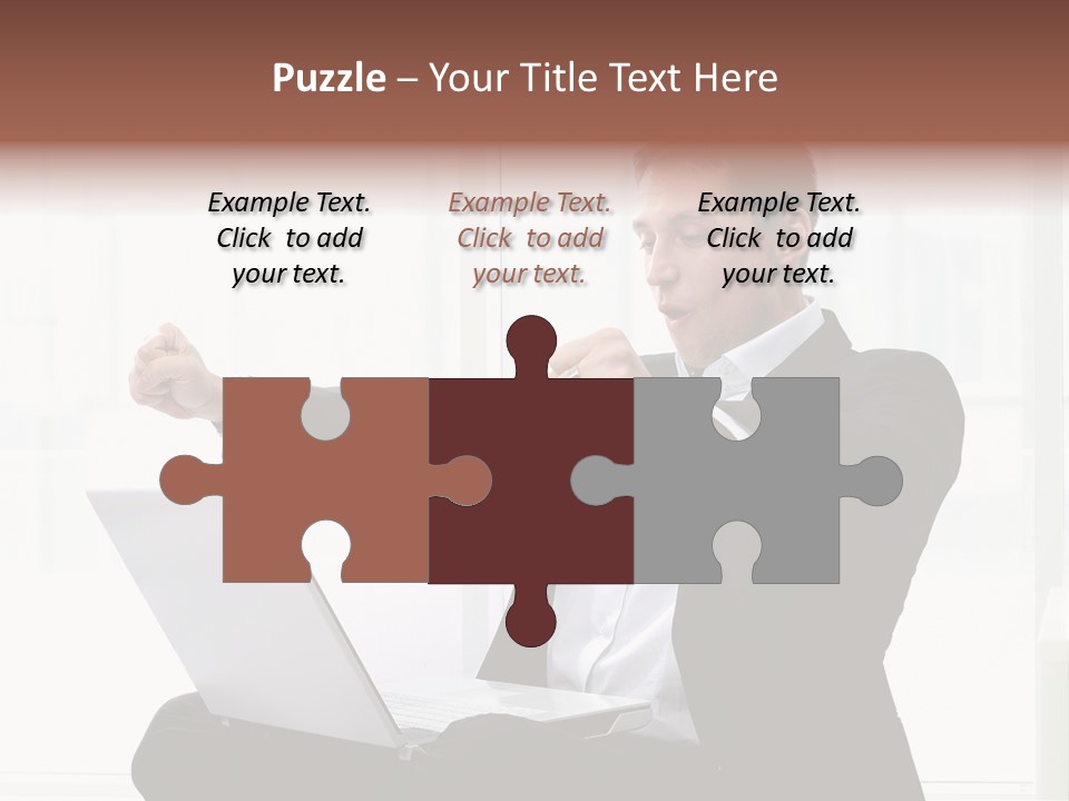 A Man In A Suit Pointing At Something PowerPoint Template